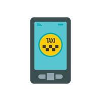 smartphone con icono de aplicación de servicio de taxi vector