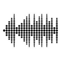 Equalizer effect radio icon, simple black style vector