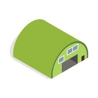 Hangar icon, isometric 3d style vector