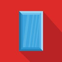 Faceted adamant icon, flat style. vector