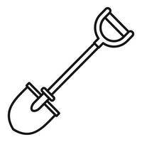 Construct shovel icon, outline style vector