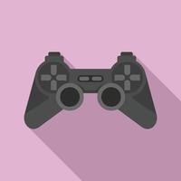 Plastic gamepad icon, flat style vector