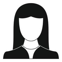 mujer avatar icono vector simple