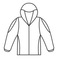 Camp jacket icon, outline style vector