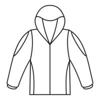 icono de chaqueta de campamento, estilo de esquema vector