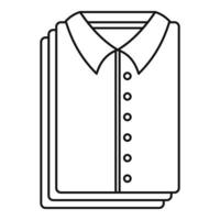 icono de camisas limpias, estilo de esquema vector