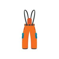 Hiking pants icon, flat style vector