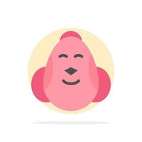 Egg Chicken Easter Baby Happy Abstract Circle Background Flat color Icon vector