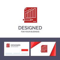 Creative Business Card and Logo template Statistics Analysis Analytics Business Chart Graph Market Vector Illustration