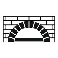 Brick oven icon, simple style vector