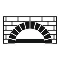 Brick oven icon, simple style vector