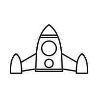 Rocket icon, outline style vector