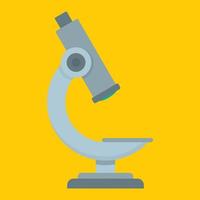 Microscope icon, flat style vector