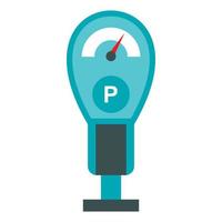 Parking meter icon, flat style vector