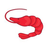 Shrimp icon in cartoon style vector