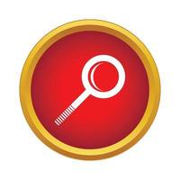 Magnifying glass icon, simple style vector