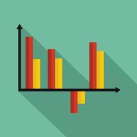 diagrama de negocios icono vector plano