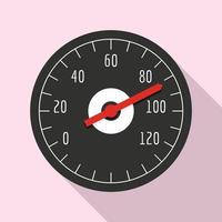 Bike speedometer icon, flat style vector