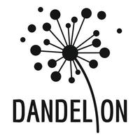 Dried dandelion logo icon, simple style. vector