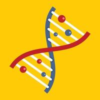 Dna icon, flat style vector
