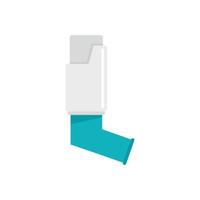 Asthma inhaler icon, flat style vector