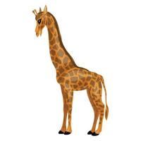 icono de jirafa, estilo de dibujos animados vector