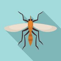 icono de mosquito de brasil, tipo plano