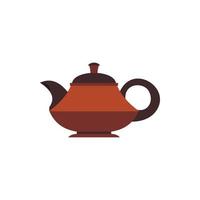 Tea pot icon, flat style vector