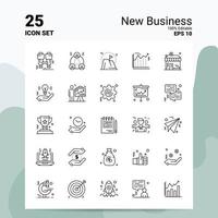 25 New Business Icon Set 100 Editable EPS 10 Files Business Logo Concept Ideas Line icon design vector