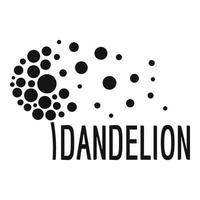 Beautiful dandelion logo icon, simple style. vector