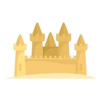 Sand castle icon, flat style vector