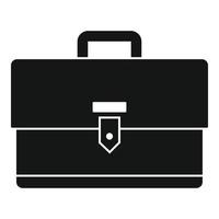 Business case icon, simple style vector