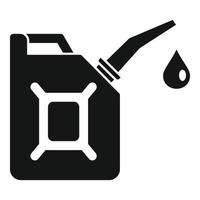 icono de bote de biocombustible, estilo simple vector