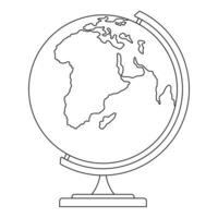 Map icon, outline style. vector