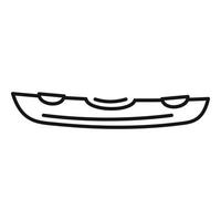 Side view kayak icon, outline style vector