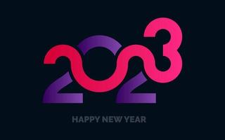 Happy New Year 2023 text design. Cover of business diary for 2023 with wishes. Brochure design template. card. banner vector