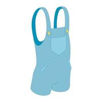 Blue short jumpsuit icon, cartoon style vector