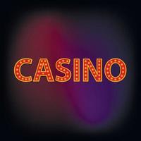 icono de palabra de casino, estilo de dibujos animados vector