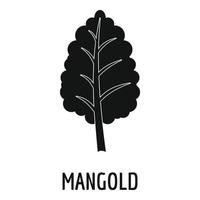 Mangold icon, simple style. vector