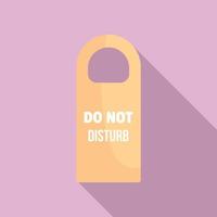 Do not disturb room tag icon, flat style vector