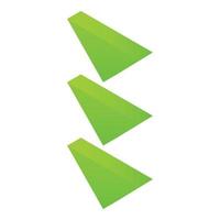 Green map arrows icon, isometric style vector