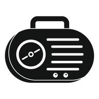 Portable radio icon, simple style vector