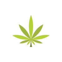 icono de hoja de marihuana en estilo plano vector