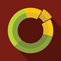 Circle chart icon vector flat