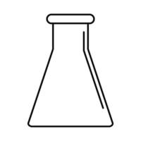 Glass flask icon, outline style vector