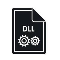 File DLL icon, simple style vector