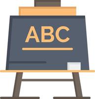 Learning Teacher Abc Board  Flat Color Icon Vector icon banner Template