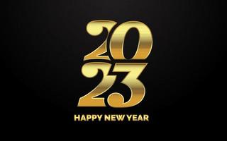 Happy New Year 2023 text design. for Brochure design template. card. banner vector