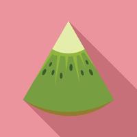 Piece of kiwi icon, flat style vector