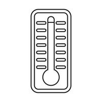 termómetro indica icono de temperatura alta vector